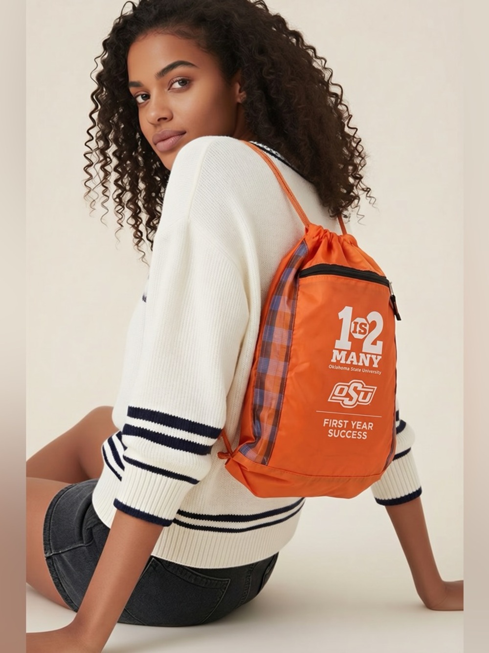 NWT OSU Oklahoma State University Freshman Nylon Back Pack & Lanyard